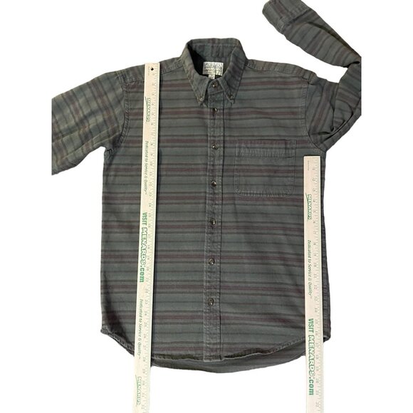 Cabelas Shirt Mens S Reg Used Long Sleeve Button Down Striped - Picture 11 of 12